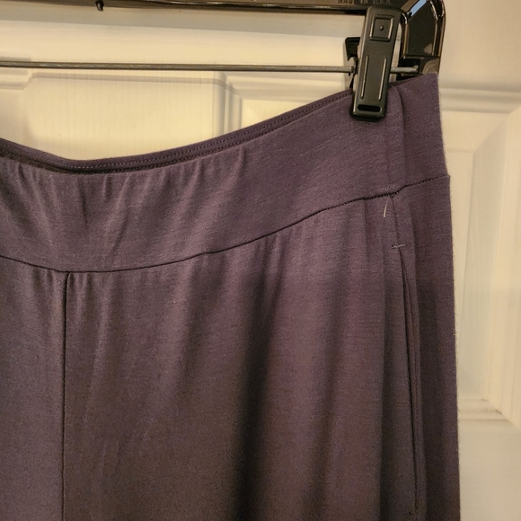 EILEEN FISHER Fine Jersey Wide-Leg Pant In Dark Gray Size Petite/M - Picture 7 of 12